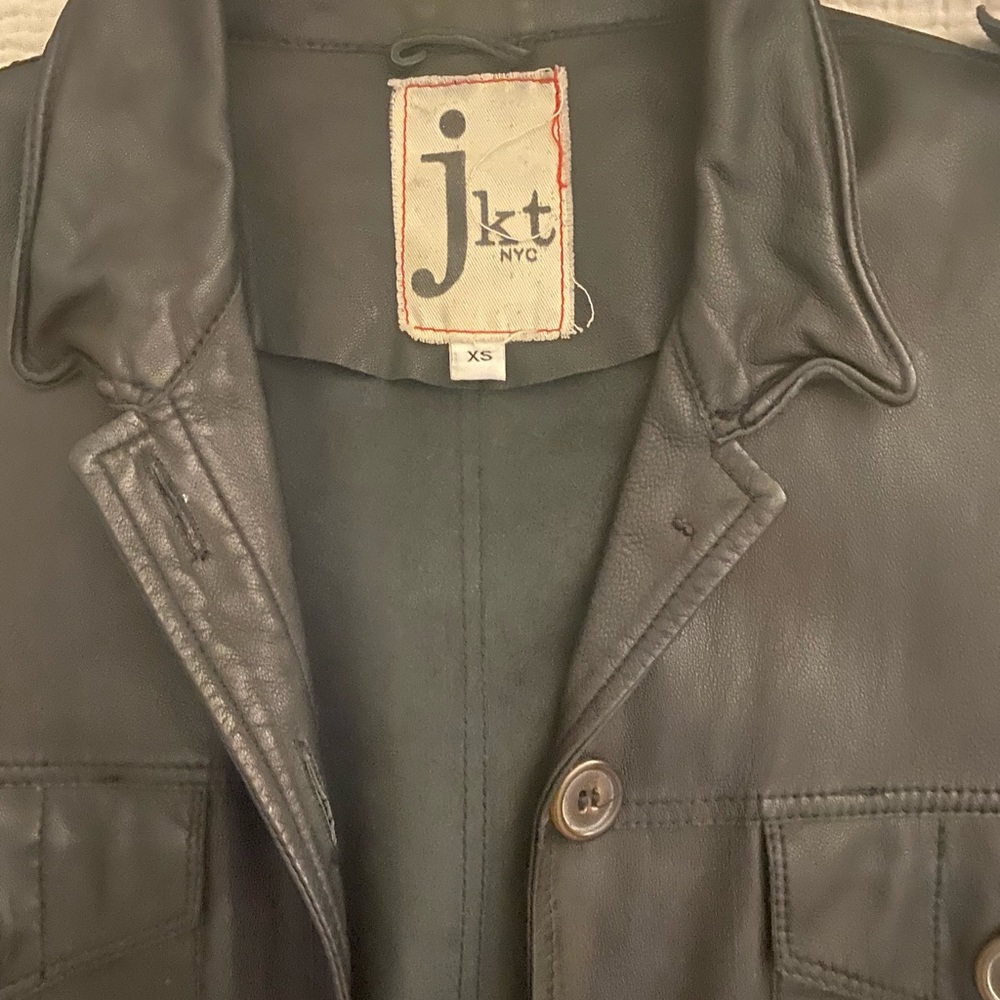 Jkt-Nyc Black Leather Jacket View 6